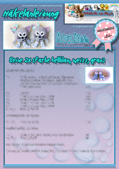 Häkelanleitung Miezimon von Monstamoons