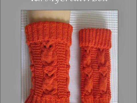 Beinstulpen "Eulenruf" für Erwachsene -- Stricken