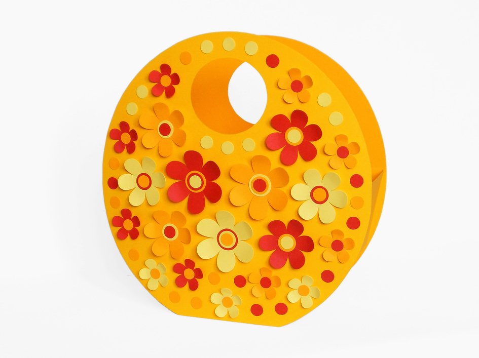 Runde Geschenktasche – Bastelvorlagen mit Anleitung