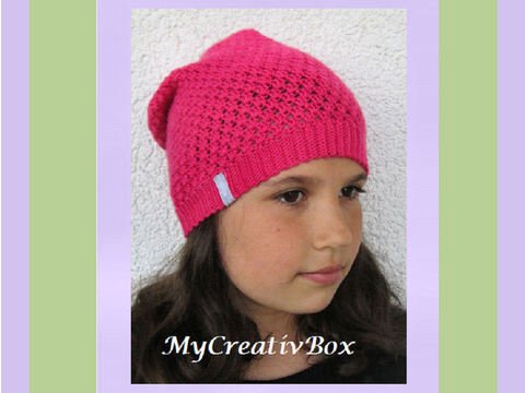 MÜTZE/BEANIE "Butterblumme", Ku 50-54, gehäkelt