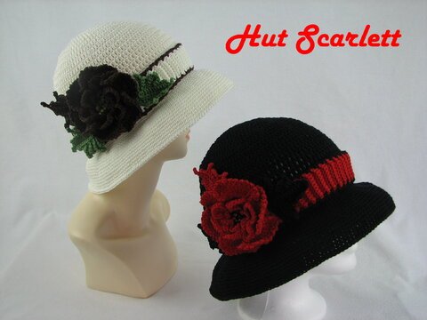 Häkelanleitung Hut "Scarlett" - für alle Größen