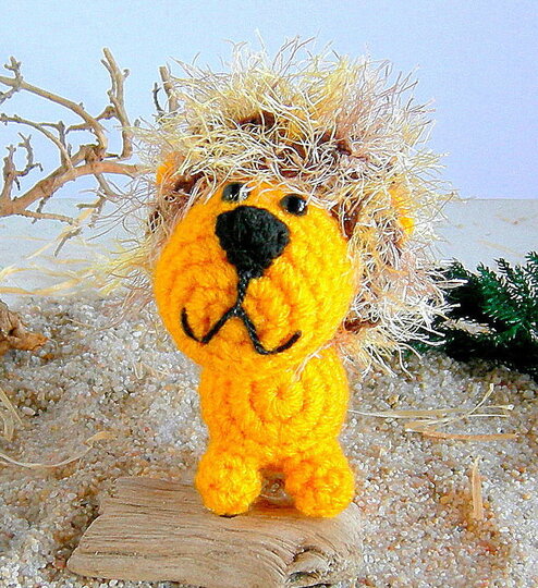 Kleine und niedlich Löwe Ludwig, Häkelanleitung als PDF