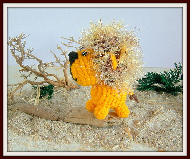 Kleine und niedlich Löwe Ludwig, Häkelanleitung als PDF