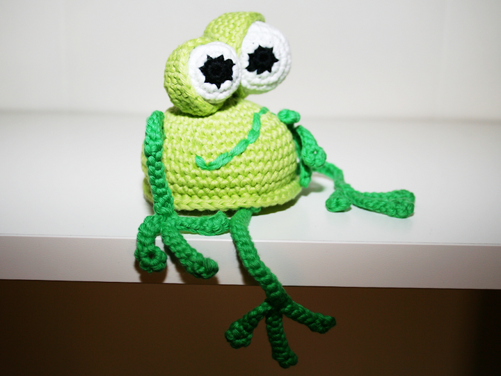 Frosch - Kantenhocker - Häkelanleitung