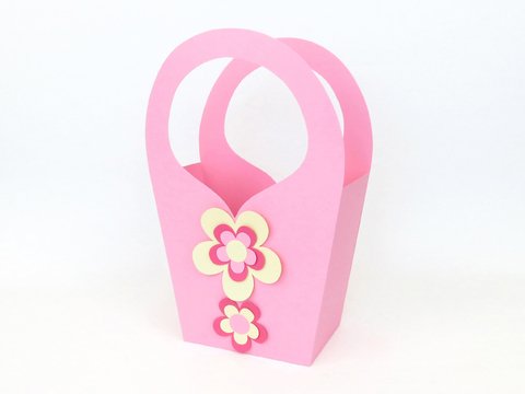 Geschenktasche in Rosa – Bastelvorlagen mit Anleitung