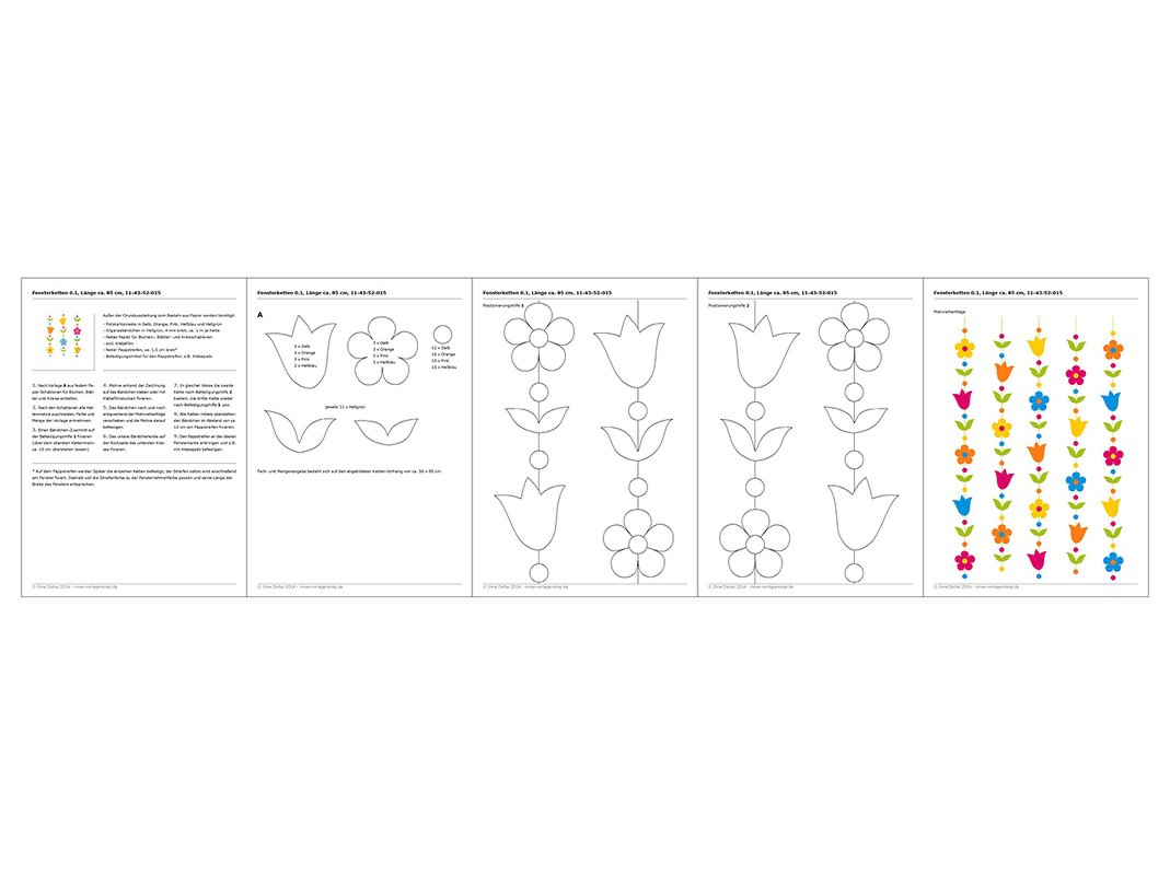 Fensterketten – Frühling – Bastelvorlagen mit Anleitung - Bild 2