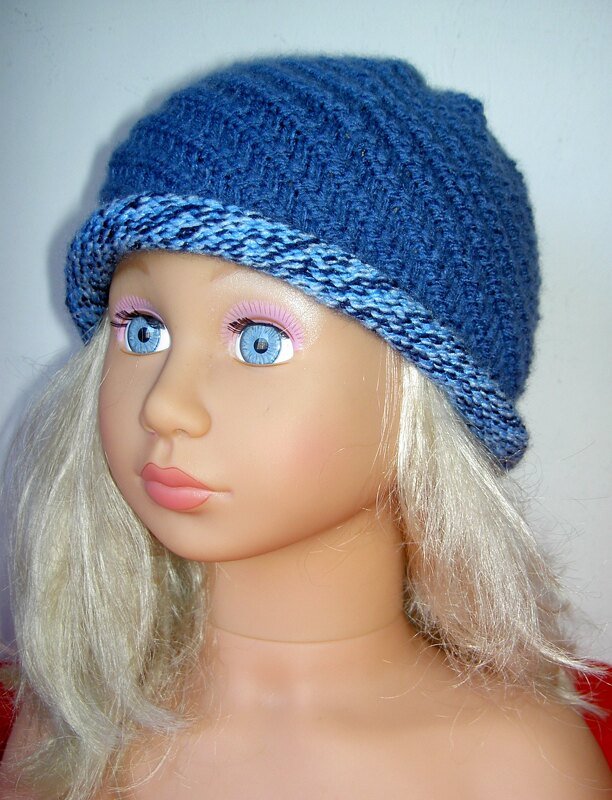 Strickanleitung Kinder-Mütze, Spiralmütze Rollrand, ca. 2 - 4 Jahre,   #014 - Bild 7