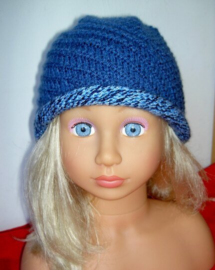Strickanleitung Kinder-Mütze, Spiralmütze Rollrand, ca. 2 - 4 Jahre,   #014