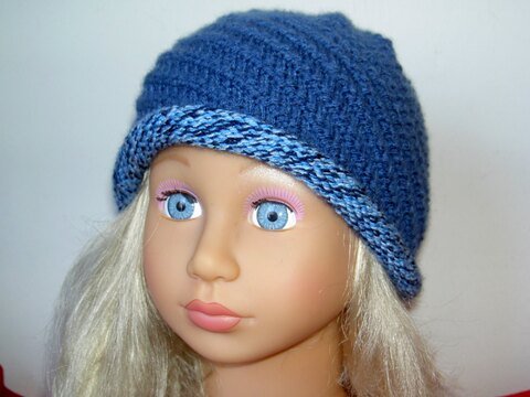 Strickanleitung Kinder-Mütze, Spiralmütze Rollrand, ca. 2 - 4 Jahre,   #014