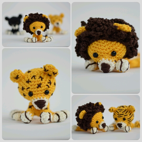 Häkelanleitung Haekelicious Löwe / Leopard / Tiger / schwarzer Panther