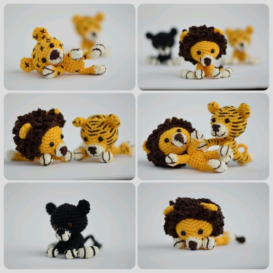 Häkelanleitung Haekelicious Löwe / Leopard / Tiger / schwarzer Panther