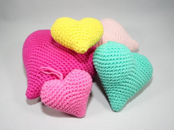 Hearts - 3 sizes - Crochet Pattern