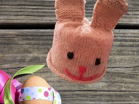 Strickanleitung Toilettenrollenhut Hase