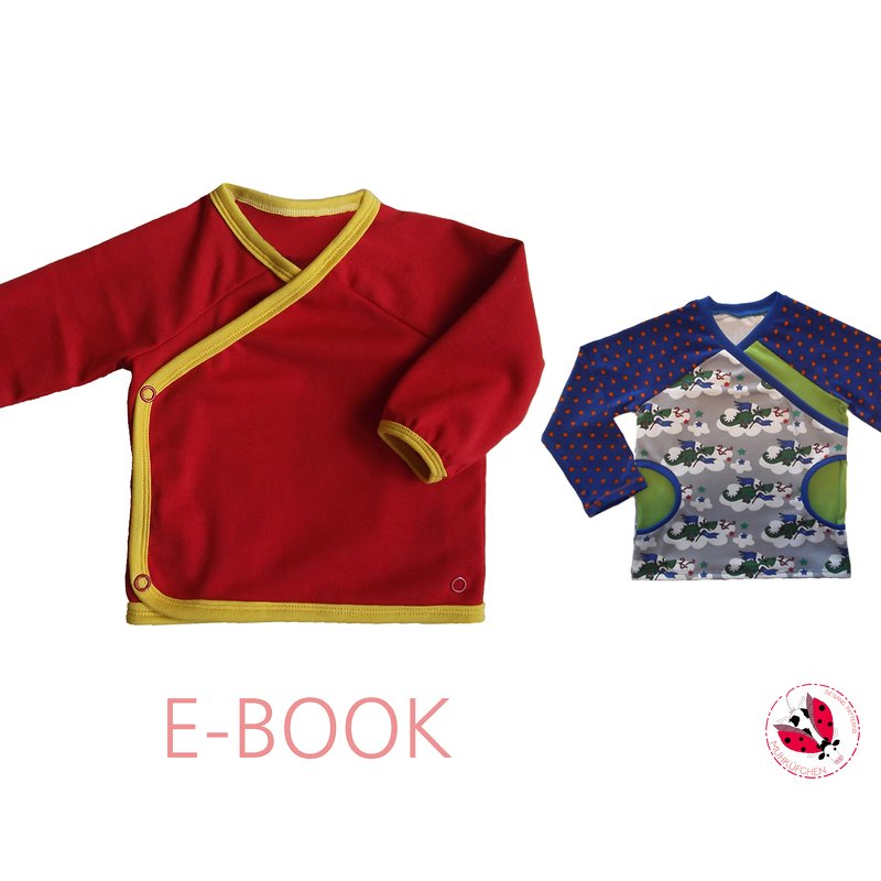 Wickelshirt "Wickeldinger" Gr. 50-92 - Nähanleitung - Schnitt A4 &amp; Beamer