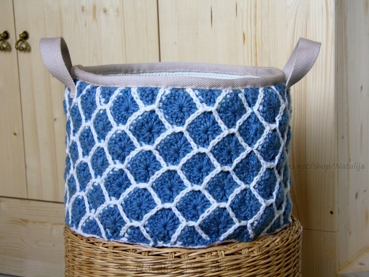 XXL Körbchen mit Schuppenmuster - Häkelanleitung