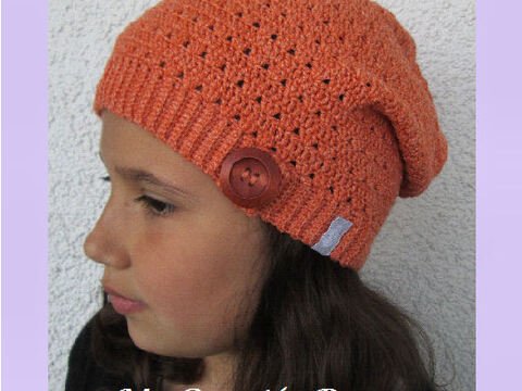 Mütze "Kleeblatt", Ku 50-54, gehäkelt