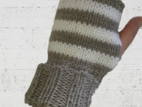 Strickanleitung Pulswärmer zum krempeln- auch für Anfänger