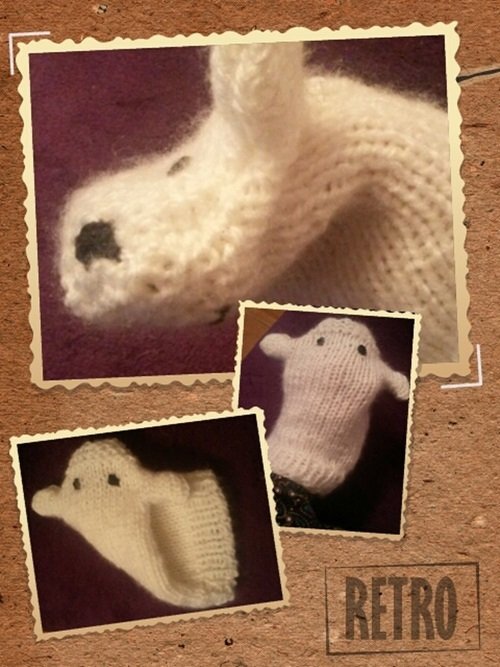 Strickanleitung Handpuppe Puppe weiße Robbe