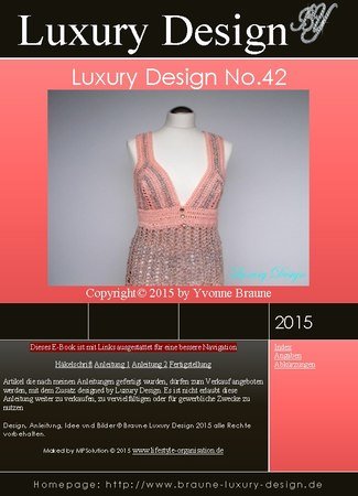 Häkelanleitung Minikleid,Sommertunika,Longtop alle Größen Luxury Design No.42