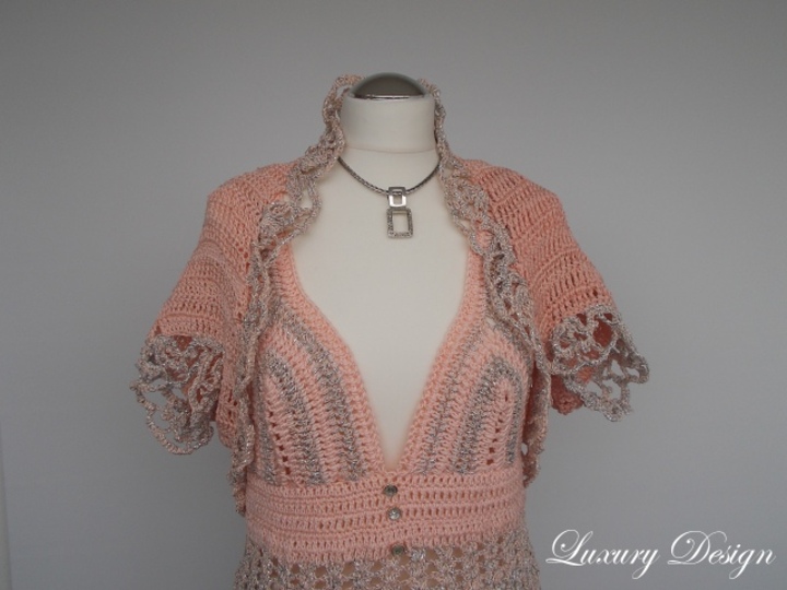 Häkelanleitug Bolero alle Größen Luxury Design No.43