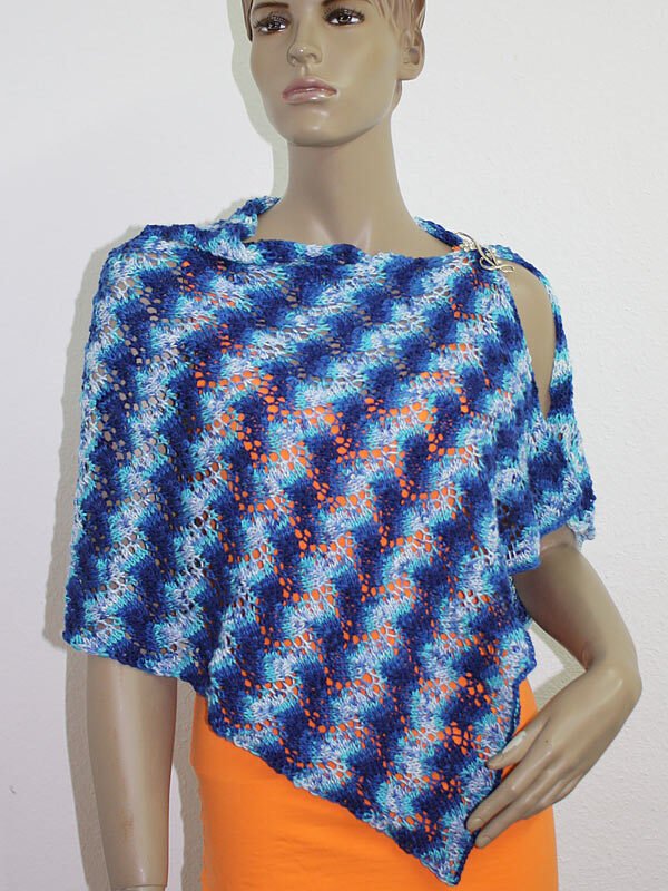 Kostenlose Strickanleitung: Tuch Stola Überwurf Ajourmuster 50 x 100 - Bild 2