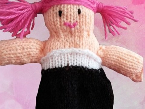 Strickanleitung Puppe Pink Sarah