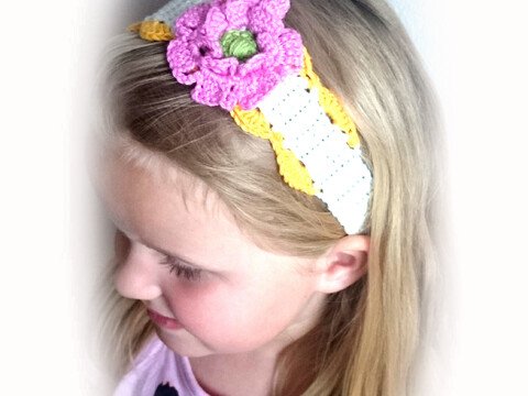 Haarband + Blume Häkelanleitung