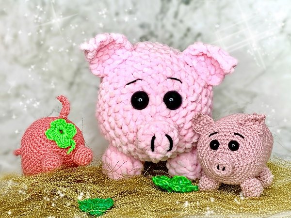 Lucky pig Mister Porky - crochet pattern