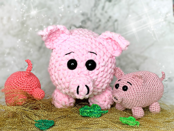 Lucky pig Mister Porky - crochet pattern