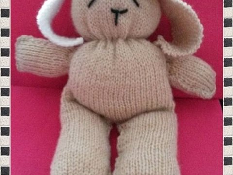 Strickanleitung Hase Hasi- mit vielen Bildern und leichter Erklärung