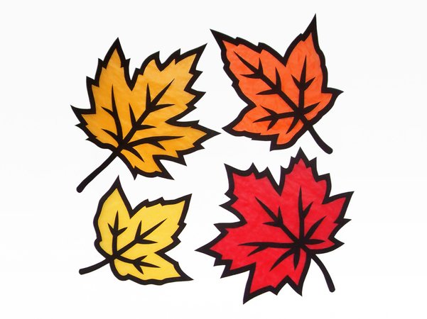 Fensterbild "Herbstblätter" – Bastelvorlagen mit Anleitung