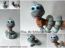 Häkelanleitung Schlange Elsa