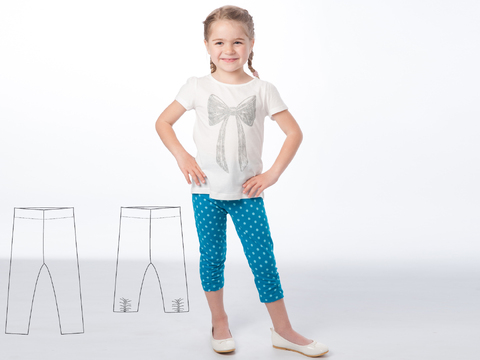 sewing pattern baby leggings tutorial file BIBI 9m/12m–5y/6y