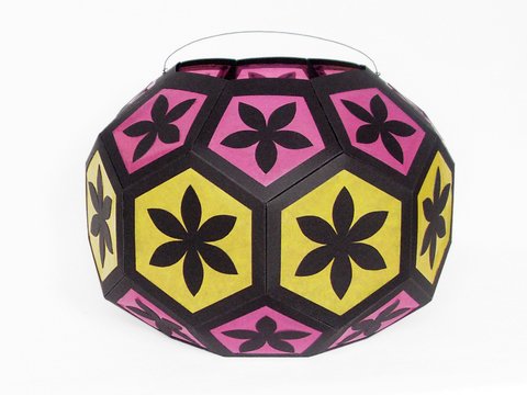 Große St. Martins-Laterne mit Blumen – Bastelvorlagen mit Anleitung