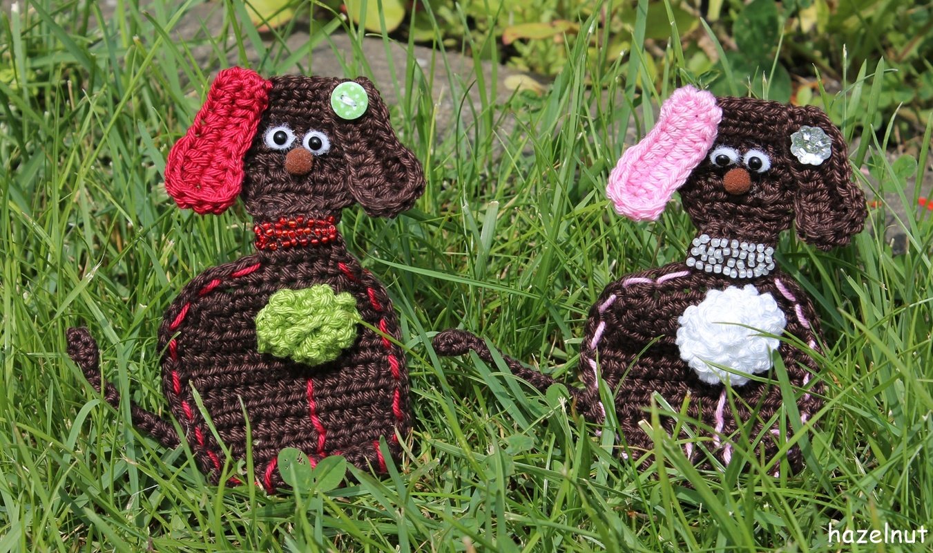 Kostenlose Häkelanleitung Applikation Hund