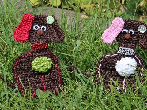 Kostenlose Häkelanleitung Applikation Hund