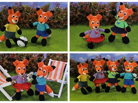 Häkelanleitung Sweepies Fuchskids "Fix" & "Foxi"