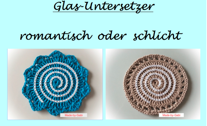 Glas-Untersetzer - romantisch oder schlicht