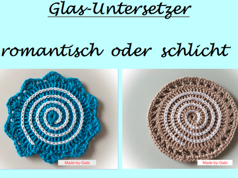 Glas-Untersetzer - romantisch oder schlicht