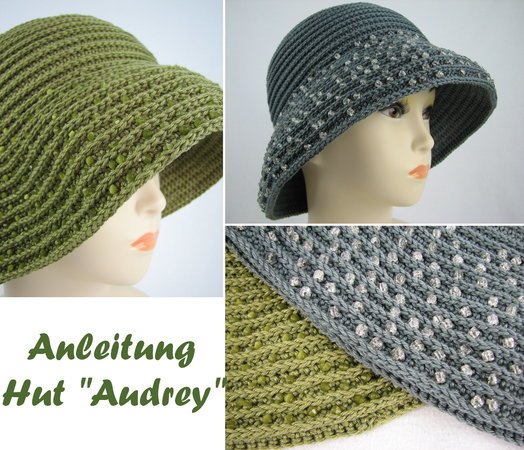 Häkelanleitung Hut "Audrey" - für alle Größen