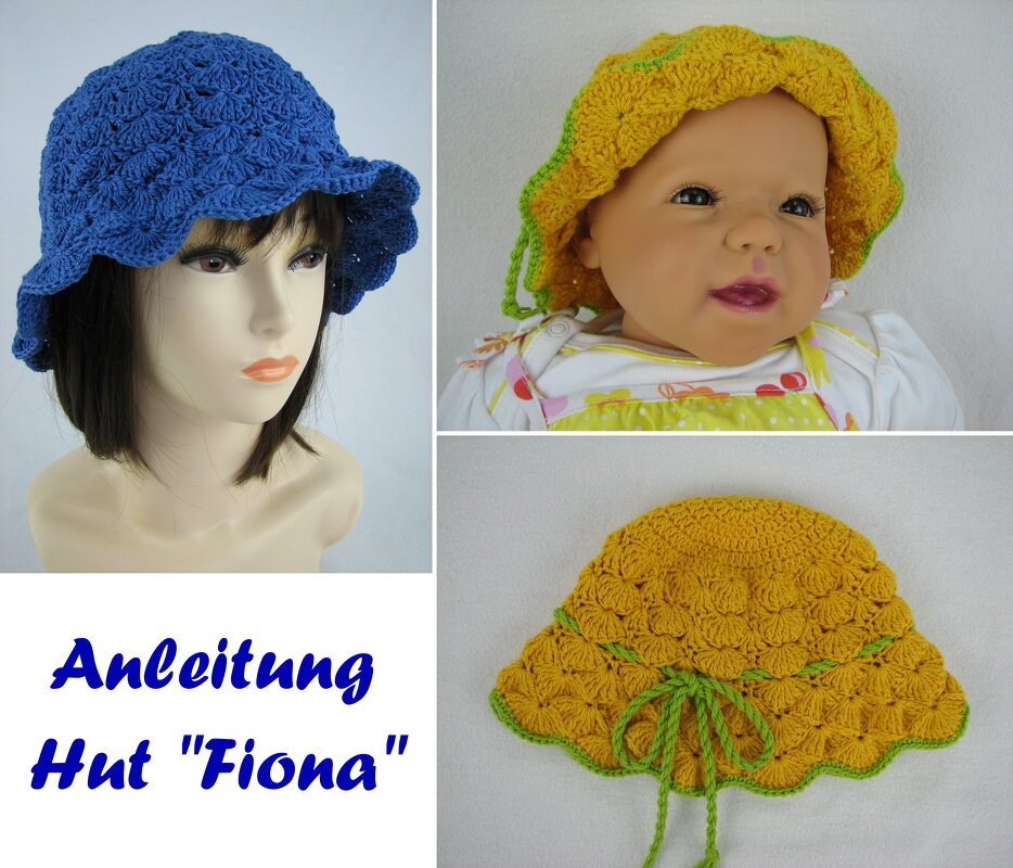 Häkelanleitung Hut "Fiona" - für alle Größen