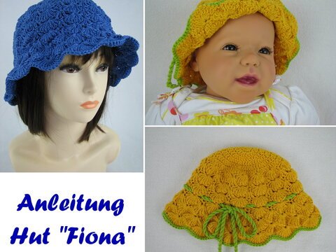 Häkelanleitung Hut "Fiona" - für alle Größen
