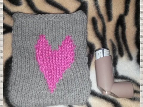 Strickanleitung Strickbeutel mit Herz Stricktasche