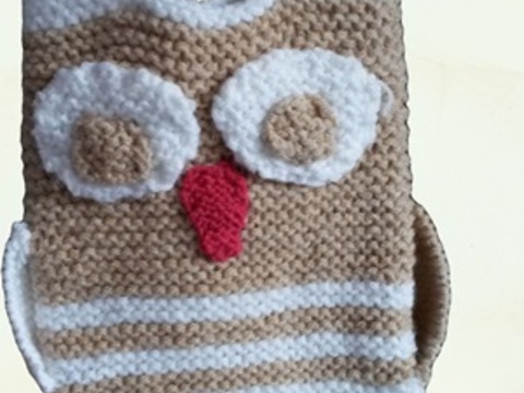 Strickanleitung Tasche Stricktasche Einkaufstasche in Eulenformat