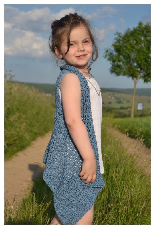 - MEGAN - Zipfelweste, Weste häkeln für Anfänger ab Größe 80-48 Kinder bis Erwachsene - Bild 6