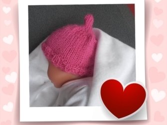 Strickanleitung Babymütze mit Zipfel - Bild 3