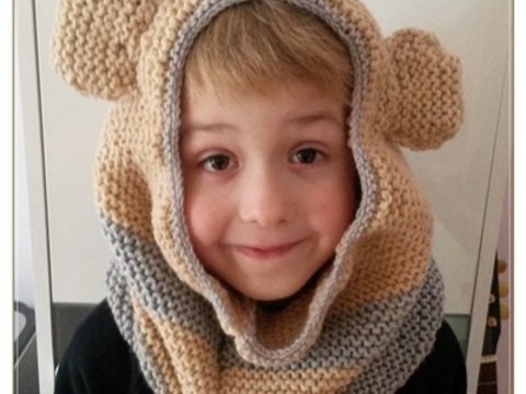 Strickanleitung Loopbärenmütze für Kinder und Erwachsene ab 8 Jahre