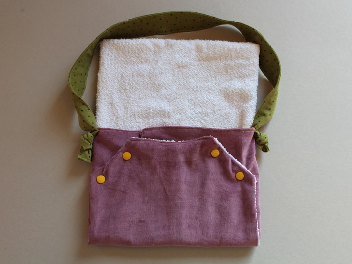 Nähanleitung Wickeltasche für Puppen