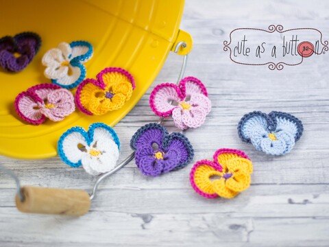 Stiefmütterchen Häkelanleitung | Kostenlos