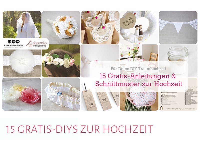  15 Gratis-Anleitungen und Schnittmuster zur Hochzeit